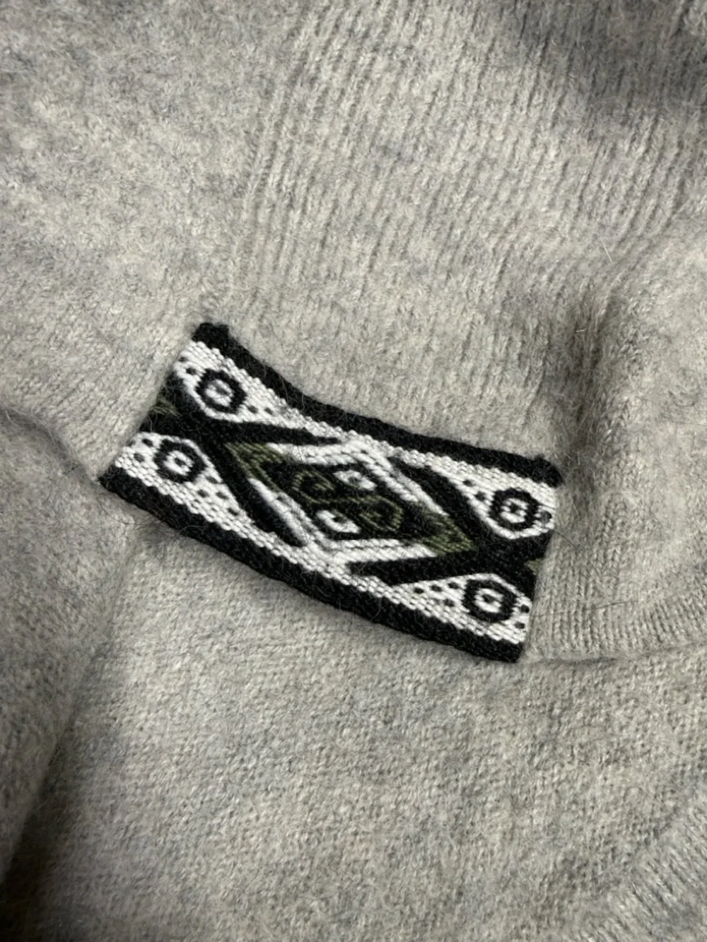 PAKA Men's Crewneck Sweater Hoodie in Light Gray Handmade.